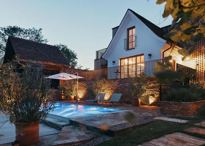 Am Wildbachberg - Luxus Ferienhaeuser Mit Infinitypool, Privatsauna Und Weinkeller וילה דויטשלנדסברג